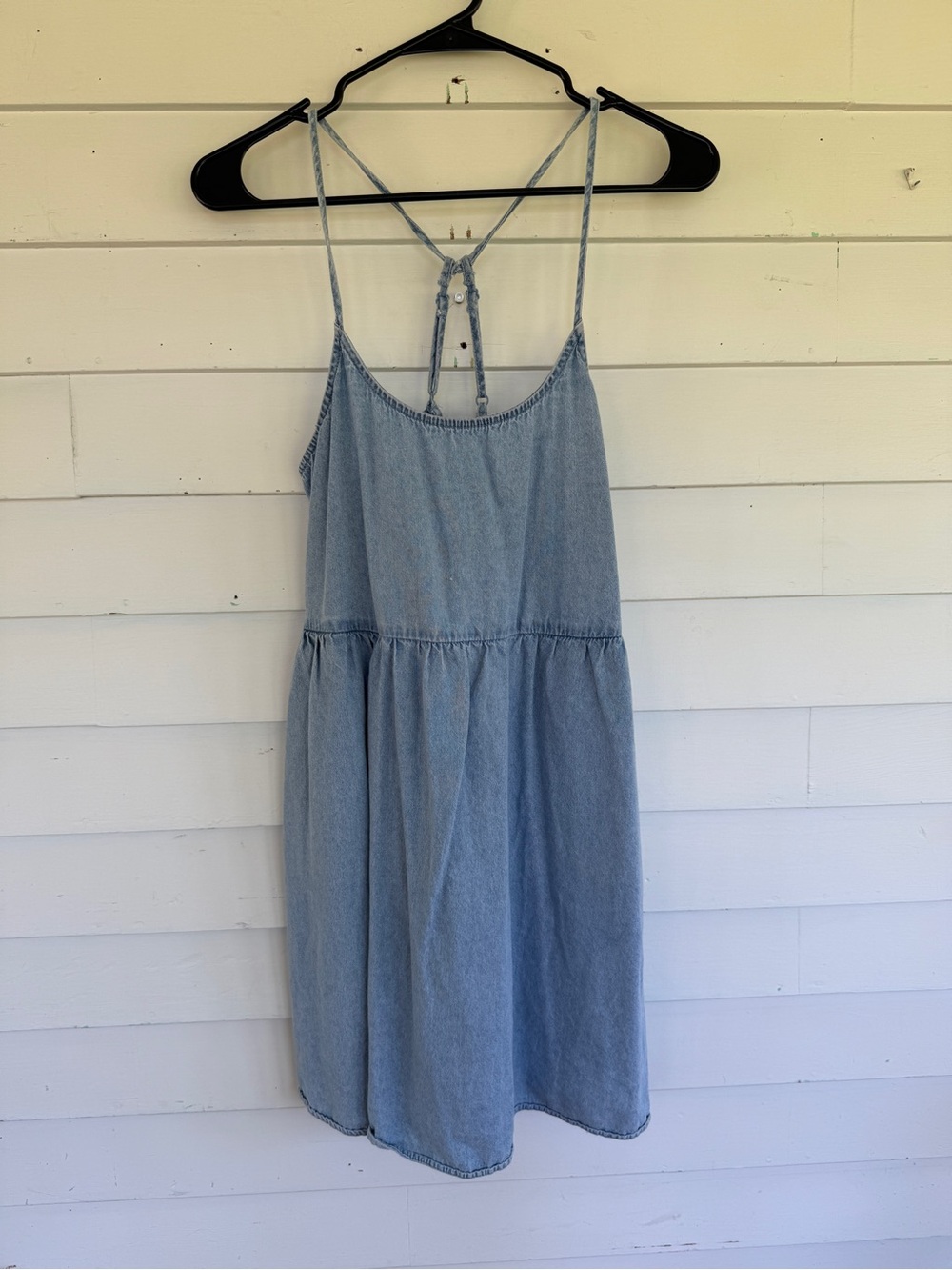 American Eagle Outfitters Light Blue Denim Sundress